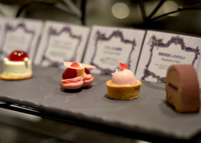 Macaron and other small treats laid out at the Hilton Hotel 