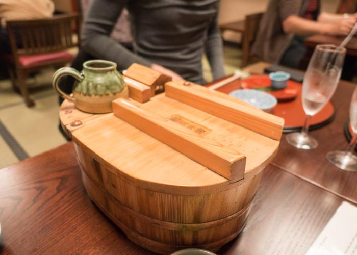 Box of tofu at Tousuiro in Kyoto