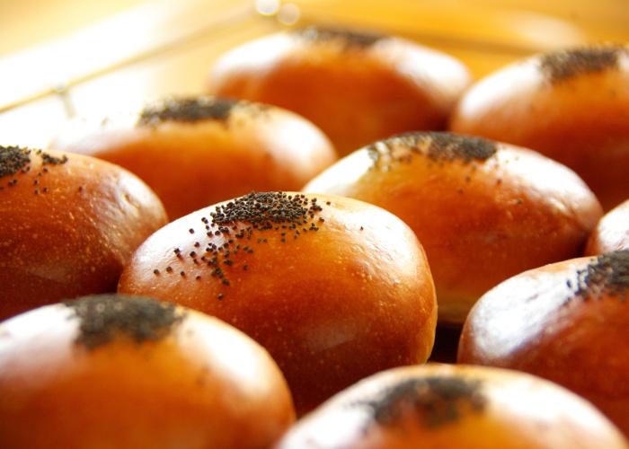 Anpan (red bean buns) from a Japanese bakery