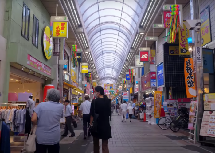 Covered arcade in Tokyo - Musashi Koyama Shopping Street Palm 