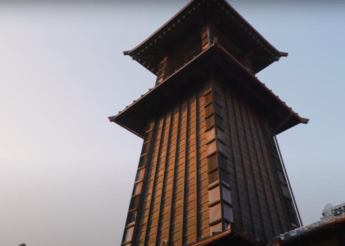 A close up shot of the Toki no Kane bell tower