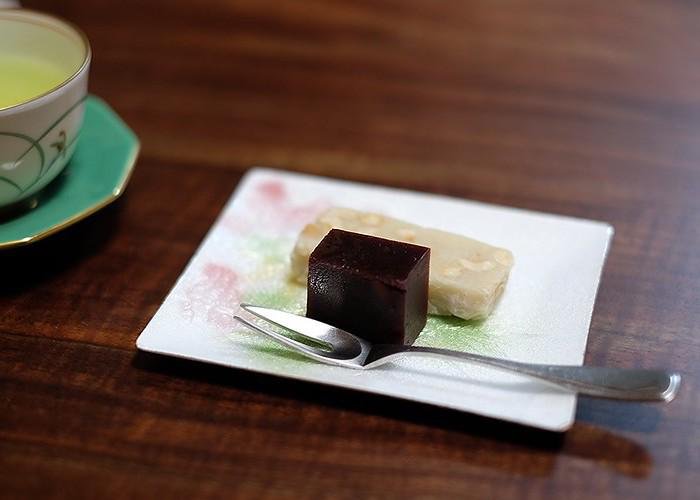 Yokan from Saga Prefecture on a plate