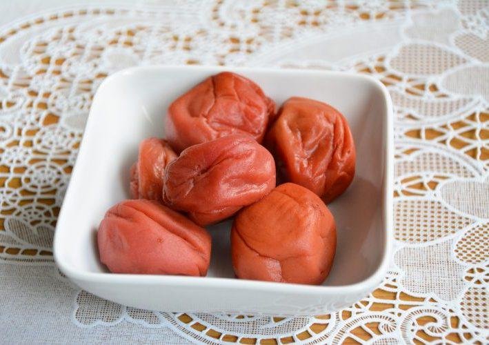 Umeboshi Picked Plums from Wakayama in a bowl