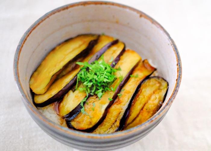 Eggplant donburi