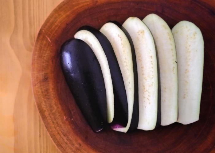 How to cut eggplant for donburi recipe
