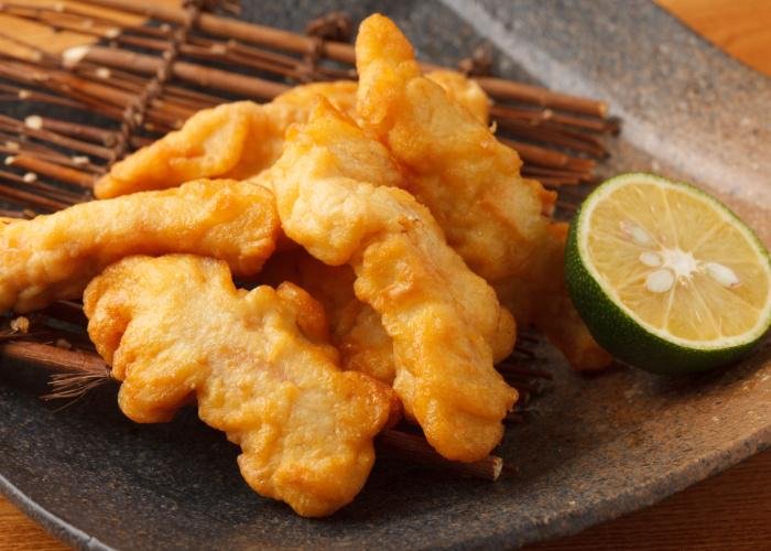 Toriten, chicken tempura that's a famous traditional Japanese food in Oita prefecture
