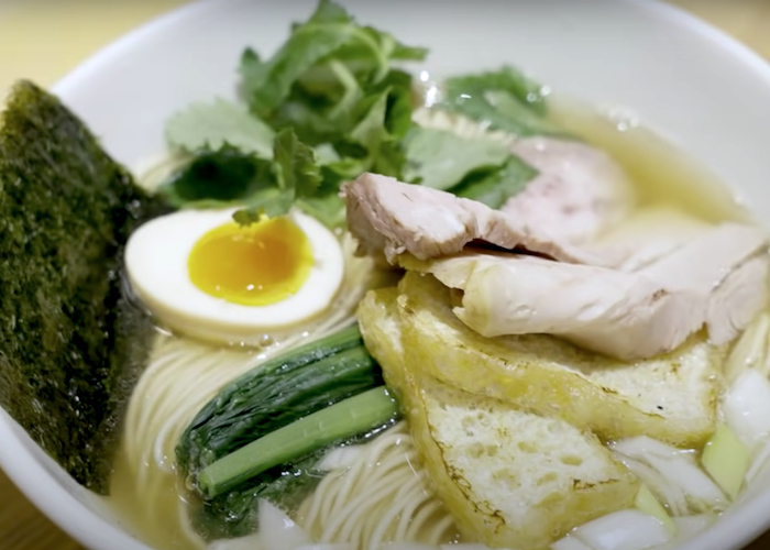 Niboshi Ramen from Kazami with noodles, seaweed, egg