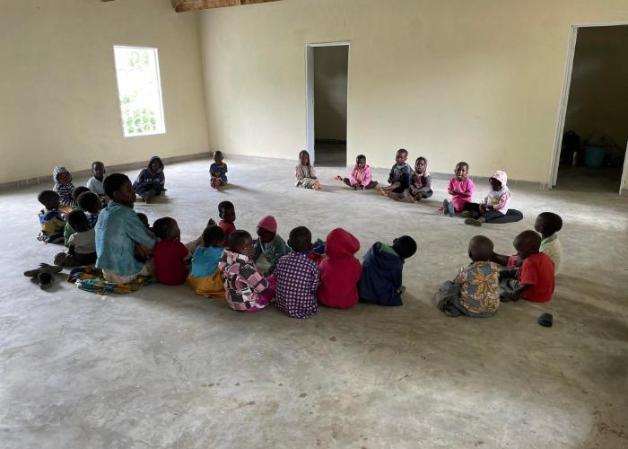 Circle of students in a classroom