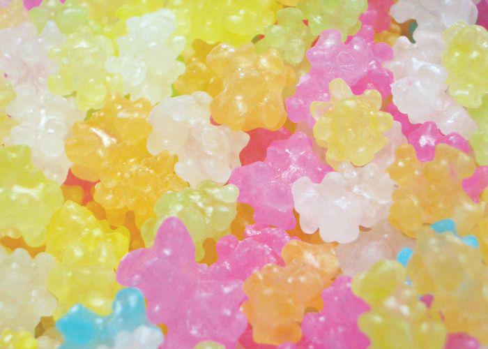 Selection of multi coloured konpeito candies
