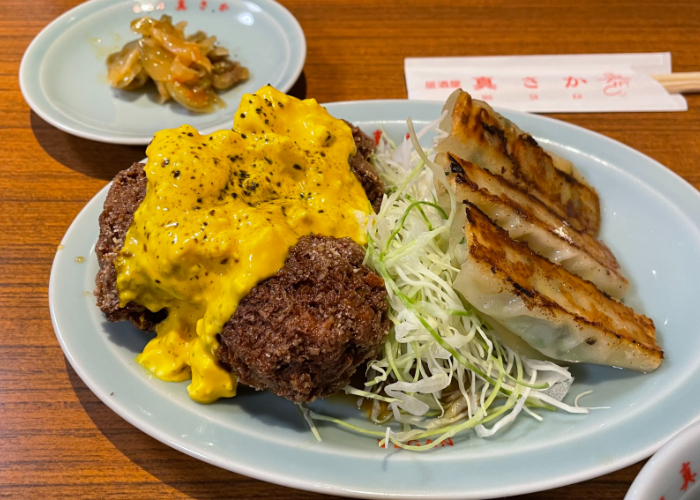 Vegan gyoza and karaage from Izakaya Masaka in Shibuya