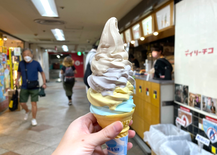 Ice cream tower from Daily Chico in Nakano