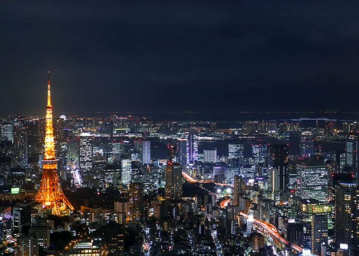 Tokyo tower and Tokyo skyline