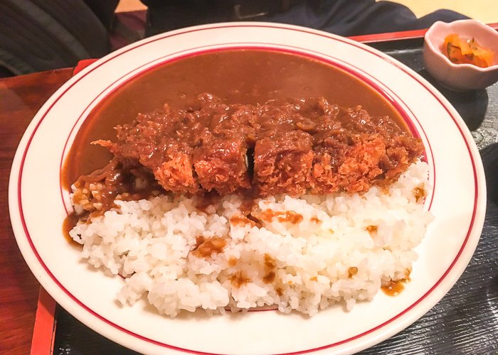 Katsu curry on a plate