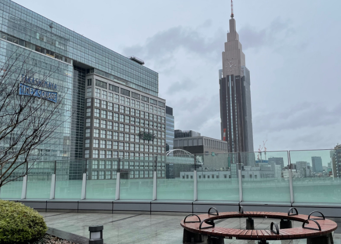 Shinjuku Takashimaya with the Docomo building in the background