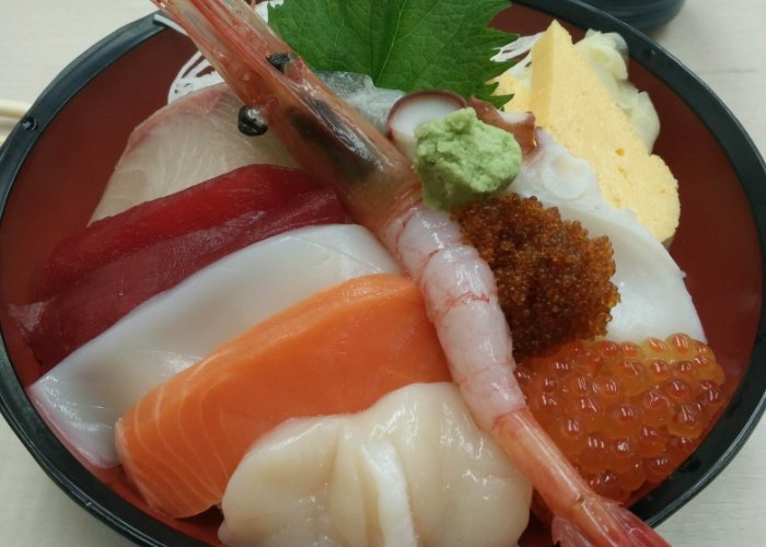 Seafood bowl from Hokkaido