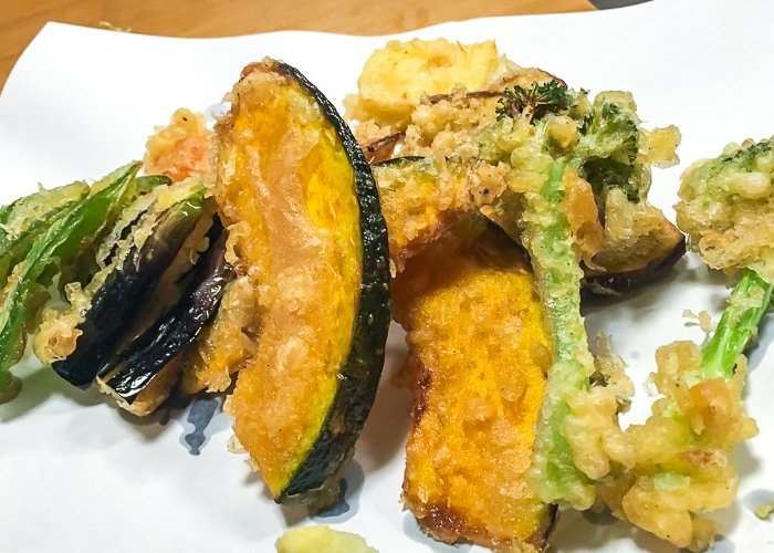 A mix of vegetable tempura 