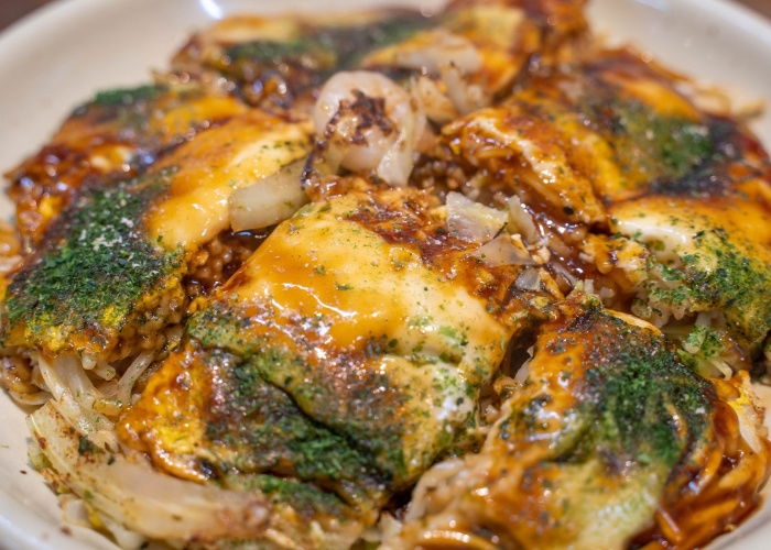 Hiroshima Okonomiyaki close up