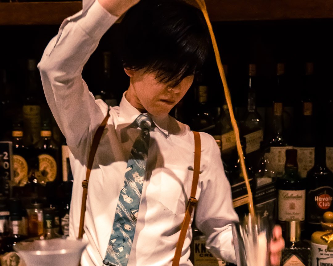 Bartender Mixing Cocktails in Tokyo