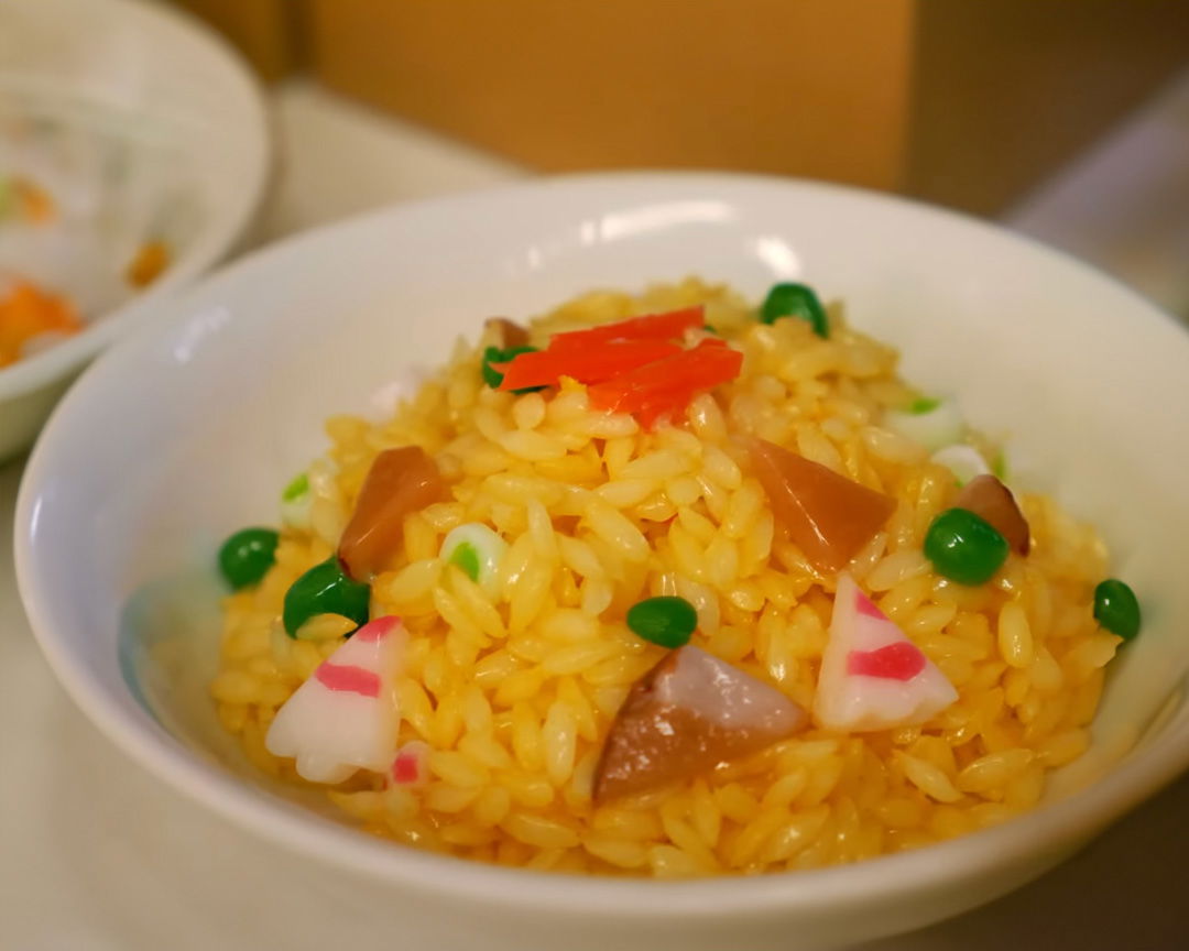 A close-up of something made in a Japanese fake food workshop.