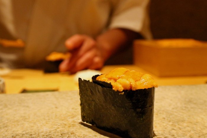 Sea urchin sushi 