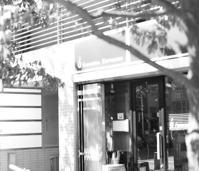 Storefront of Amameria Espresso