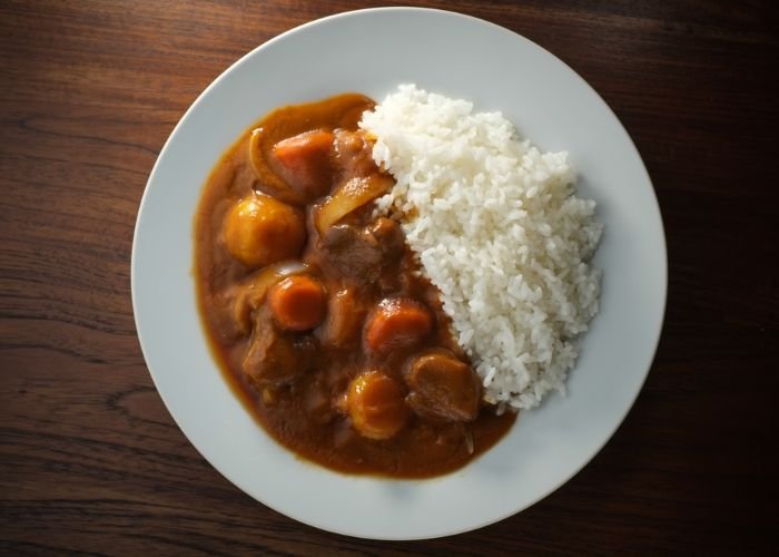 A bowl of Japanese curry and rice