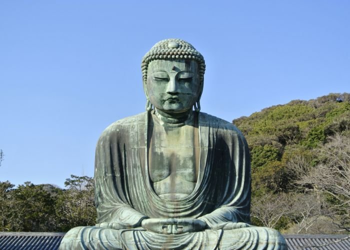A photo of Kamakura's Daibutsu Buddha statue