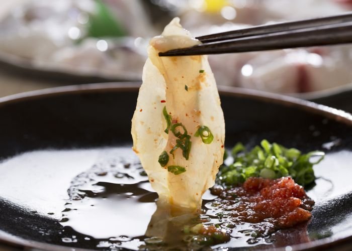 Fugu (pufferfish) sashimi