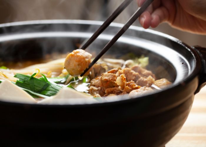 A pot of nabe (Japanese hot pot)