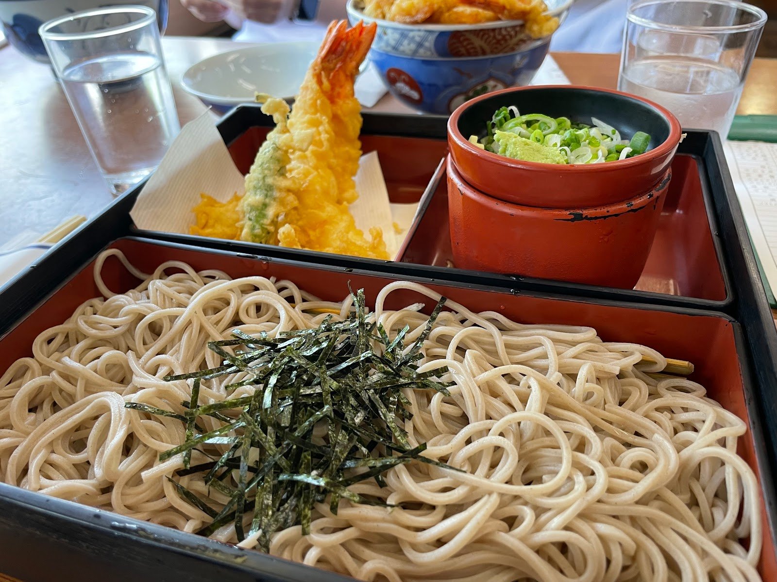 A lunch set at Kaminarimon Sansada in Asakusa