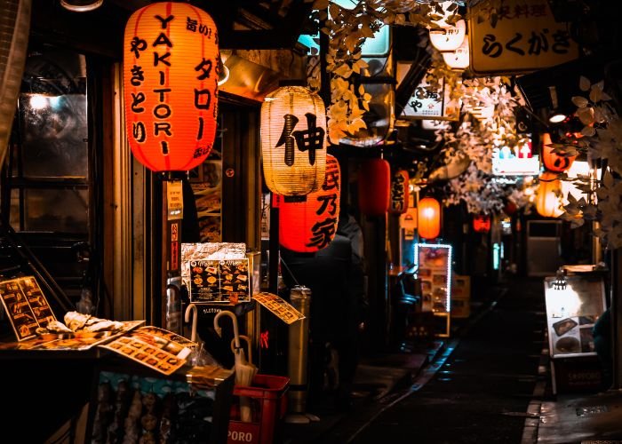 A photo of a bar alley in Shinjuku, Tokyo's nightlife district