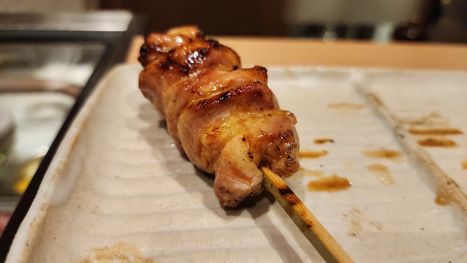 Yakitori (Japanese chicken skewer) at Michelin-star restaurant Yakitori Omino