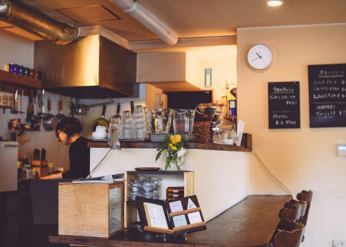 The inside of a cafe in Setagaya-ku, Tokyo