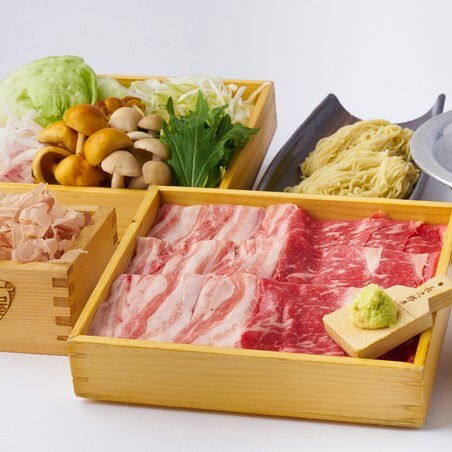 Authentic Japanese hot pot ingredients ready for cooking