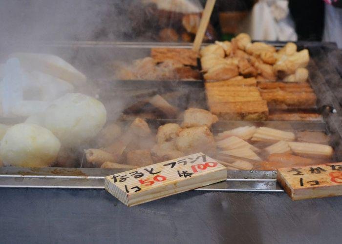 Oden being cooked 