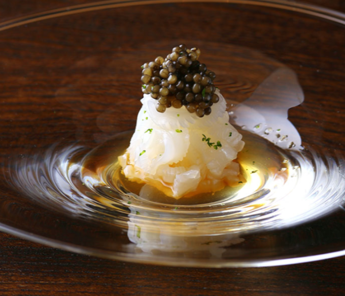 A three-star Michelin restaurant's delicacy at Kohaku.