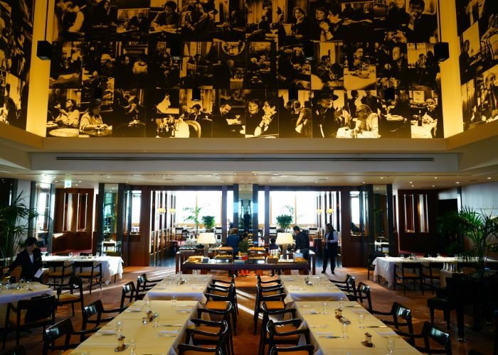 The interior of Park Hyatt Tokyo's New York Grill, made famous in Lost in Translation.