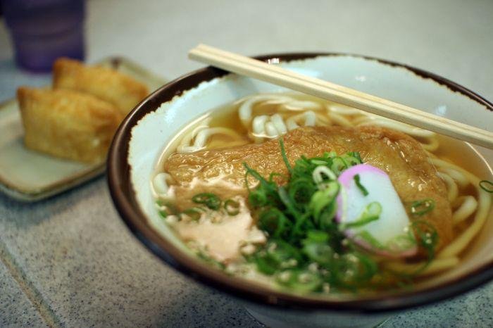 Kitsune udon bowl in Osaka