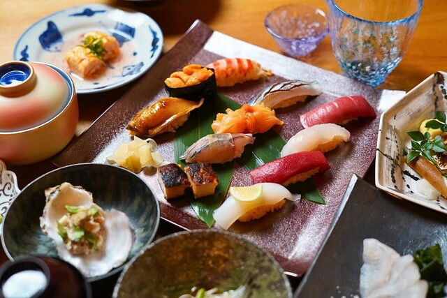 A selection of premium sushi at Sushi Takahiro.