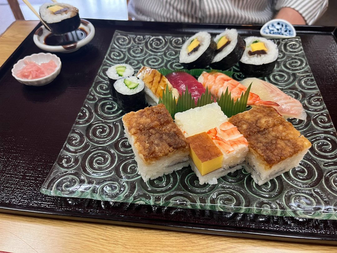 A selection of sushi rolls and box sushi at Izugen.