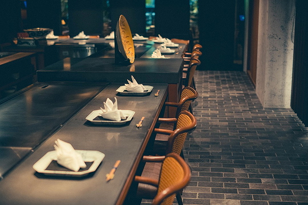Chic restaurant with modern dining setup and elegant decor