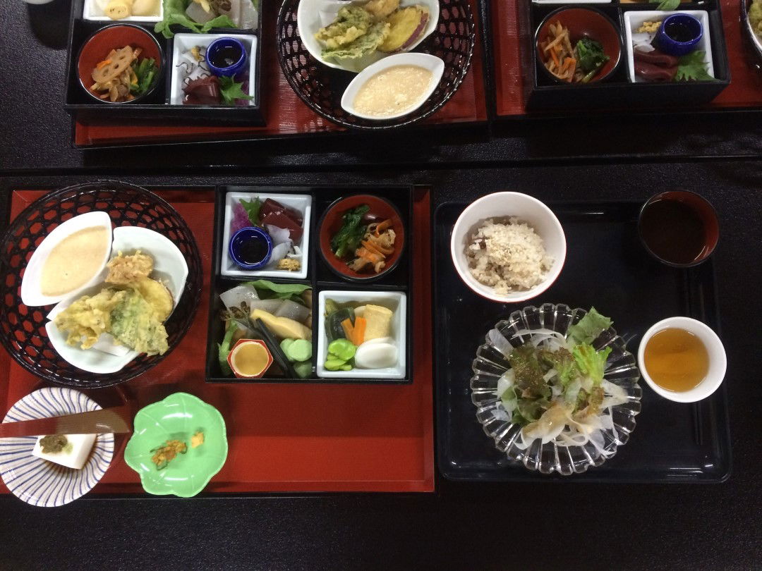 Shojin ryori meal at temple