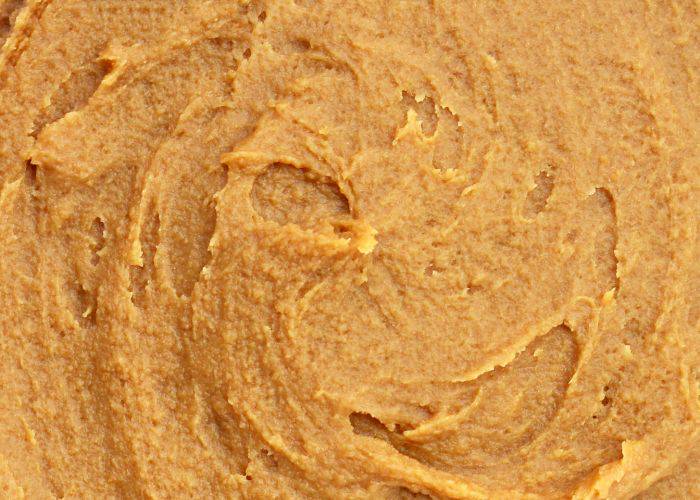 A close-up of miso paste in a swirling pattern.