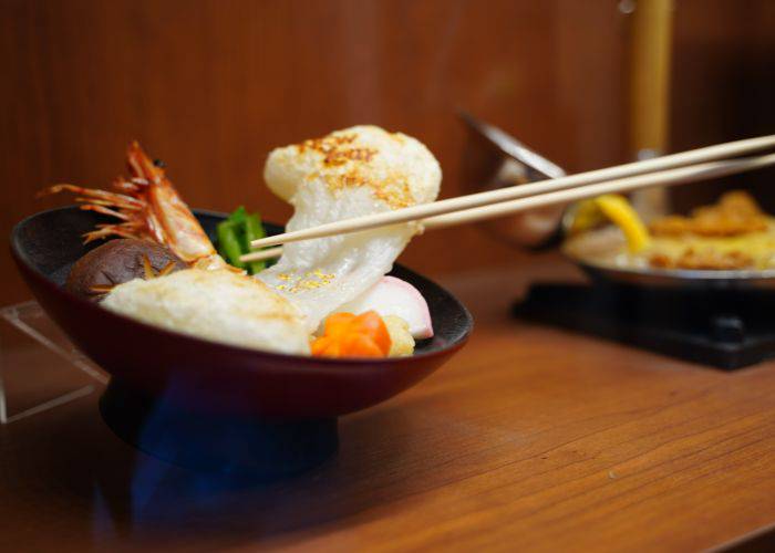 Realistic fake food samples in Japan, featuring fake shrimp.