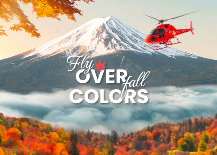 Win a helicopter flight over Mt. Fuji for two with our fall competition.