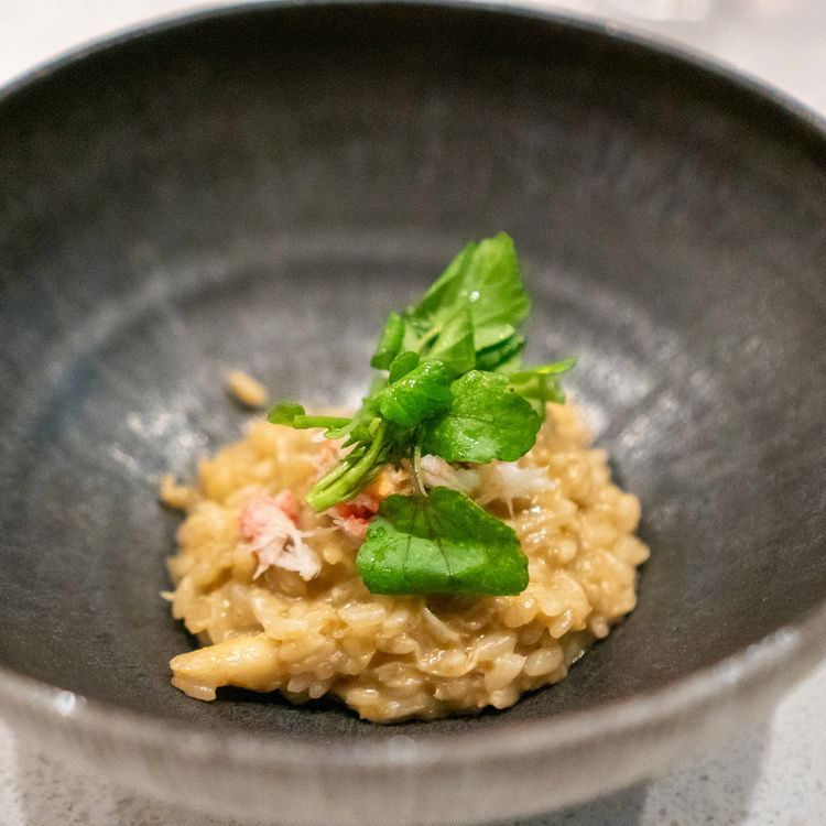 Dan's luxurious Japanese-French fusion risotto.