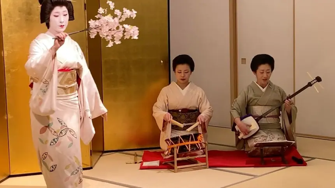 Live music and dancing at this geisha performance in Tokyo.