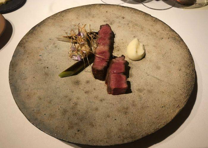 Juicy cuts of wagyu beef served at Restaurant UOZEN.