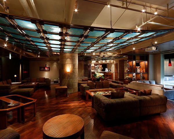 Elegant restaurant interior with cozy seating and modern lighting