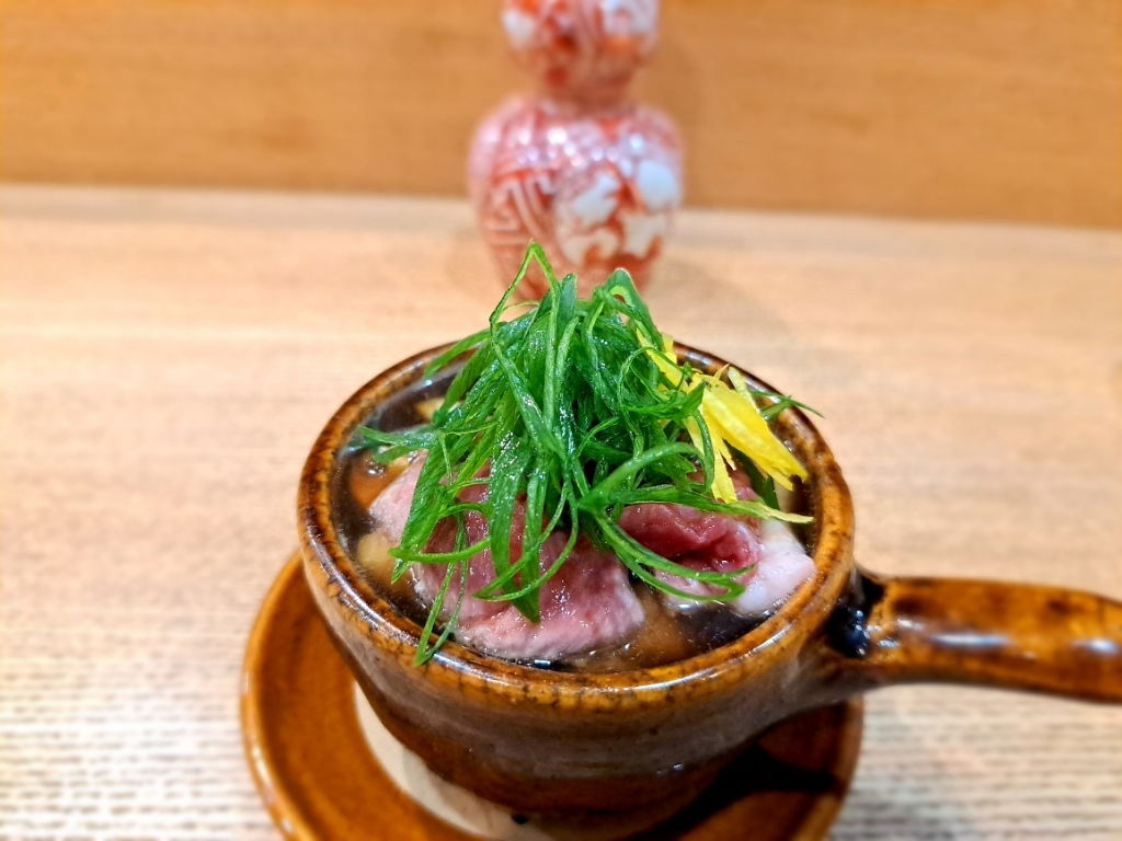 A Michelin-starred serving at Oryori Horiuchi.